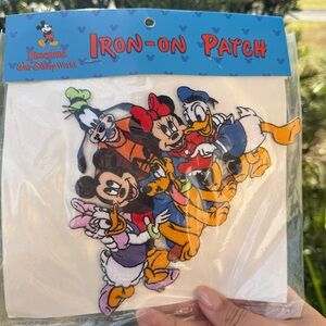 Disney Vintage Rare Iron-On Patch with Classic Characters 🆕
